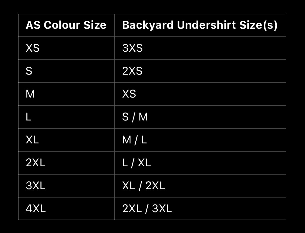 Backyard Sweat Wicking Undershirt